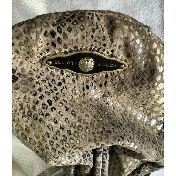 Elliot Lucca Leather embossed snake skin shoulder crossbody GypsyGoth Y2K - Picture 7 of 16